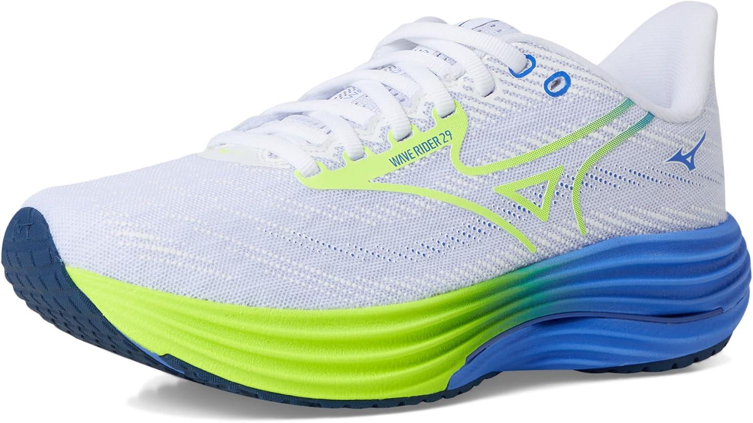 image:imageMizuno Womens Wave Rider 29 Running Shoe WhiteLightning Yellow US Womens 115