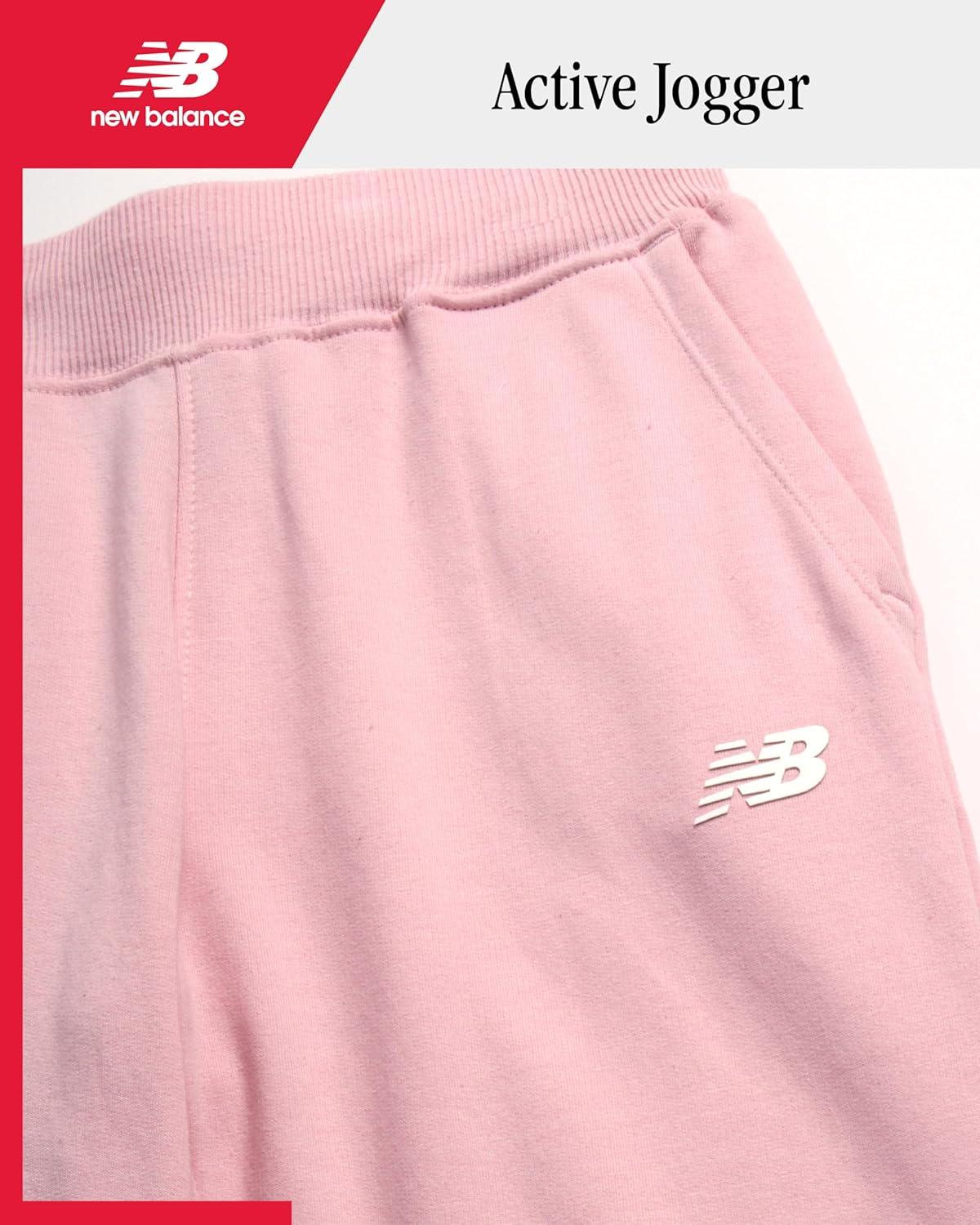 image:imageNew Balance Girls Sweatpants Soft Fleece Joggers with Drawstring Waist amp Pockets Casual Athletic Sweatpants for GirlsCentury Pink