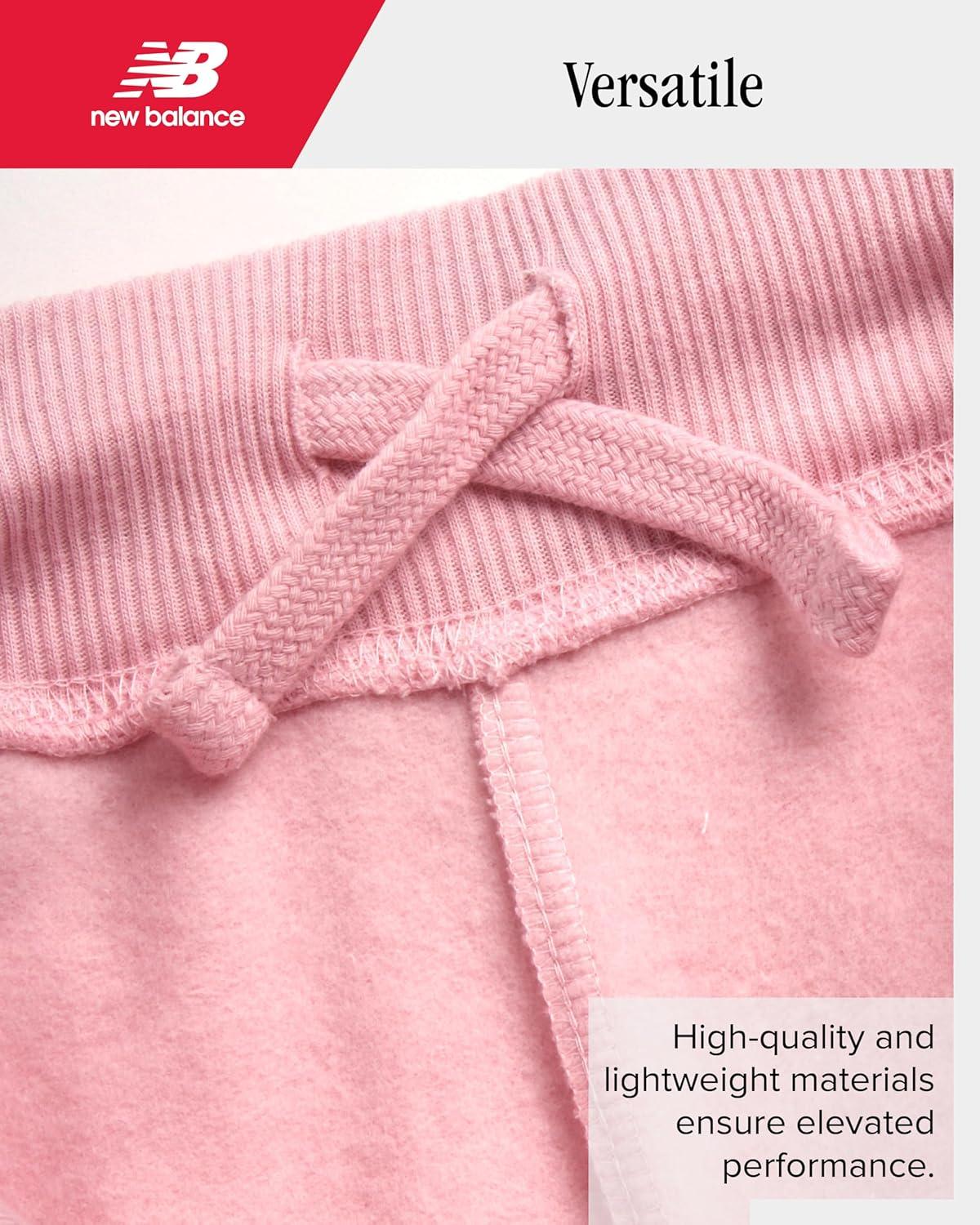 image:imageNew Balance Girls Sweatpants Soft Fleece Joggers with Drawstring Waist amp Pockets Casual Athletic Sweatpants for GirlsCentury Pink