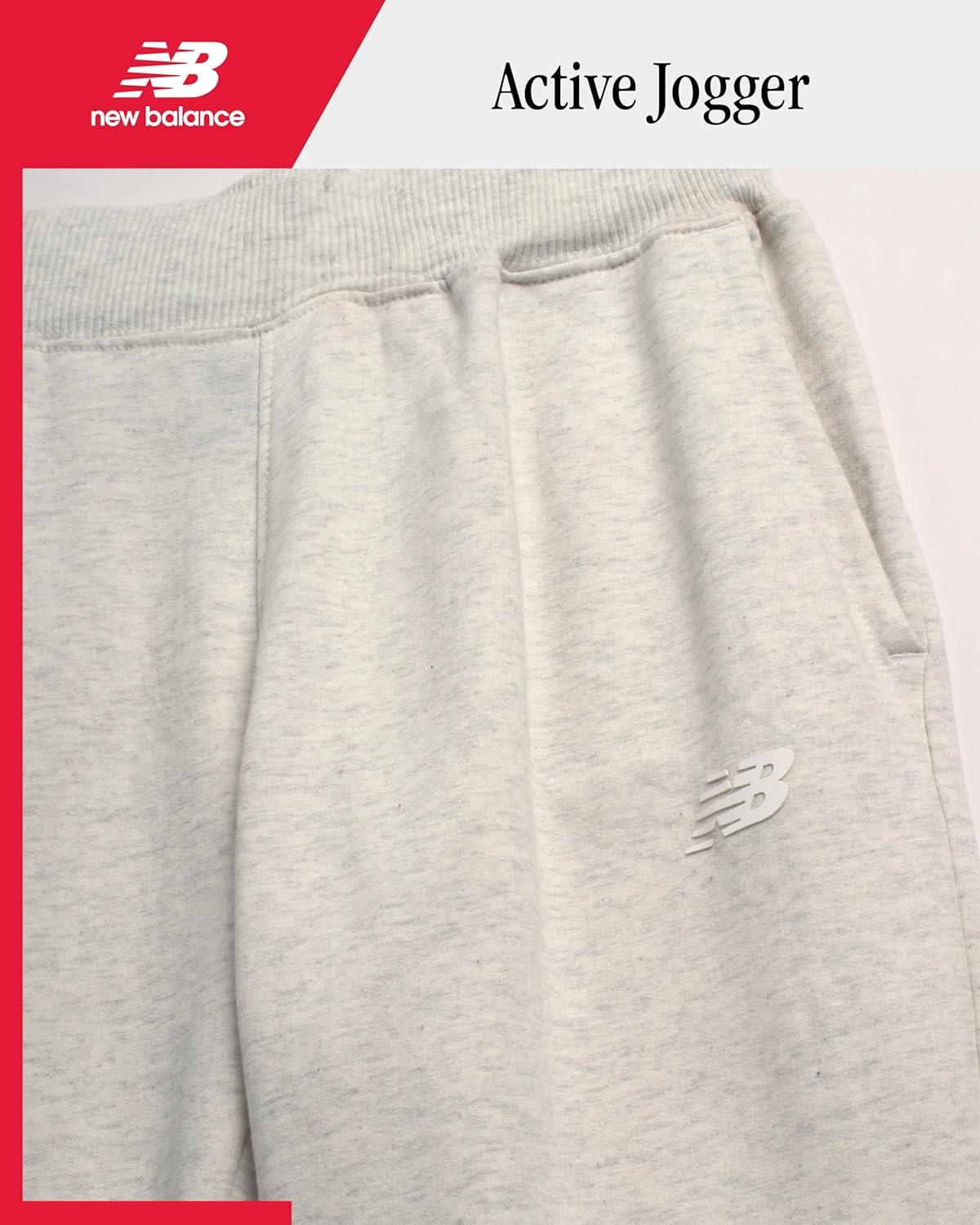 image:imageNew Balance Girls Sweatpants Soft Fleece Joggers with Drawstring Waist amp Pockets Casual Athletic Sweatpants for GirlsOatmeal Heather