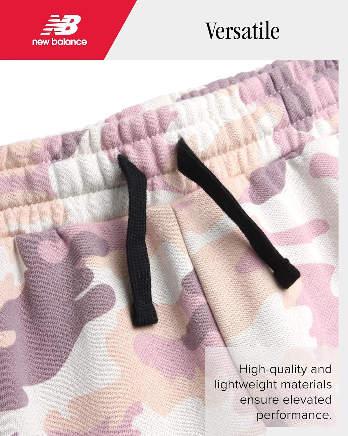 image:imageNew Balance Girls Sweatpants Soft Fleece Joggers with Drawstring Waist amp Pockets Casual Athletic Sweatpants for GirlsPink Camo
