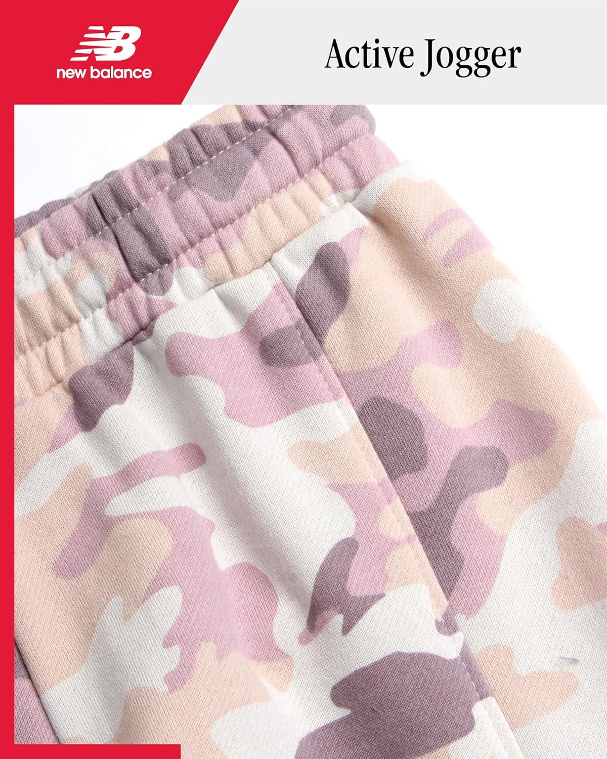 image:imageNew Balance Girls Sweatpants Soft Fleece Joggers with Drawstring Waist amp Pockets Casual Athletic Sweatpants for GirlsPink Camo