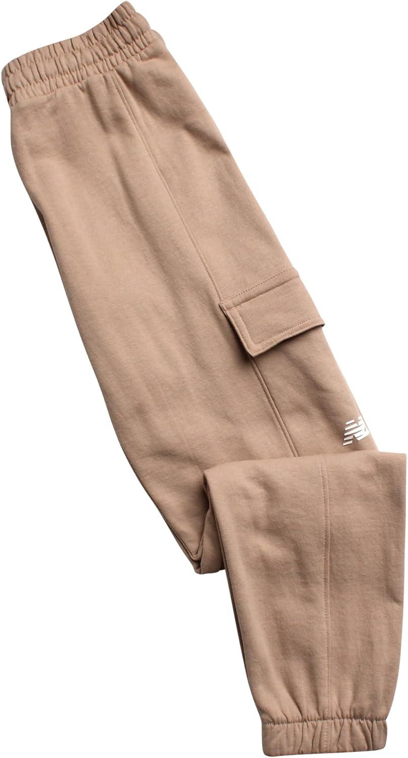 image:imageNew Balance Girls Sweatpants Soft Fleece Joggers with Drawstring Waist amp Pockets Casual Athletic Sweatpants for GirlsTan Grey