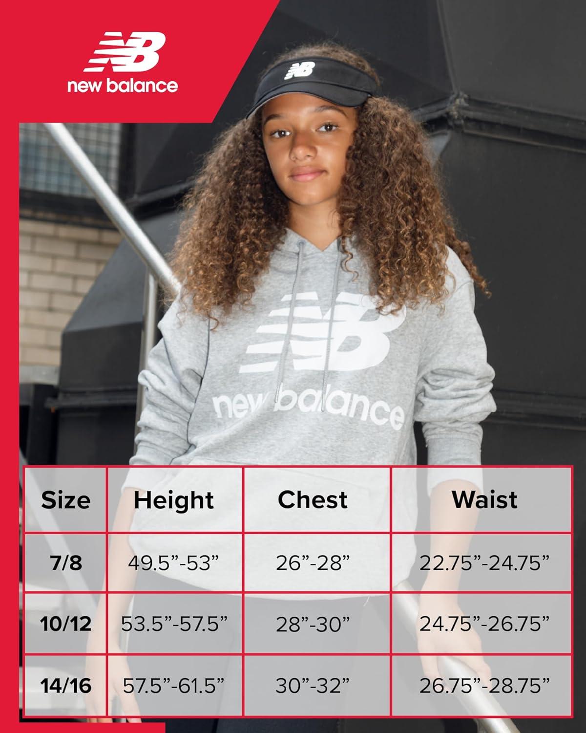 image:imageNew Balance Girls Sweatpants Soft Fleece Joggers with Drawstring Waist amp Pockets Casual Athletic Sweatpants for GirlsTeam Grey