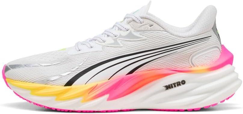 image:imagePuma Womens Velocity Nitro 4 Running ShoesWhiteGlowing RedPoison Pink