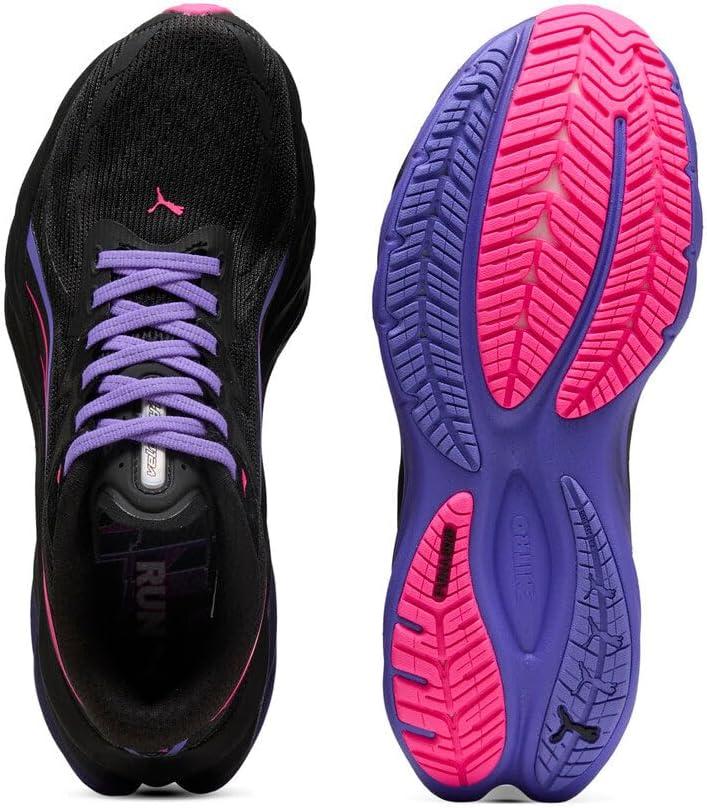 image:imagePuma Womens Velocity Nitro Running ShoesPuma BlackDark Amethyst