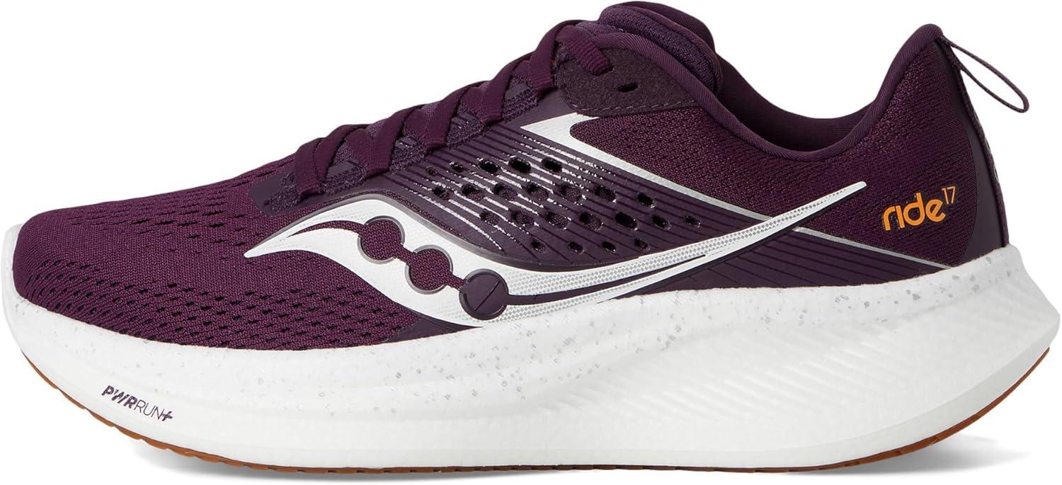image:imageSaucony Womens Ride 17 Running ShoesPlumWhite