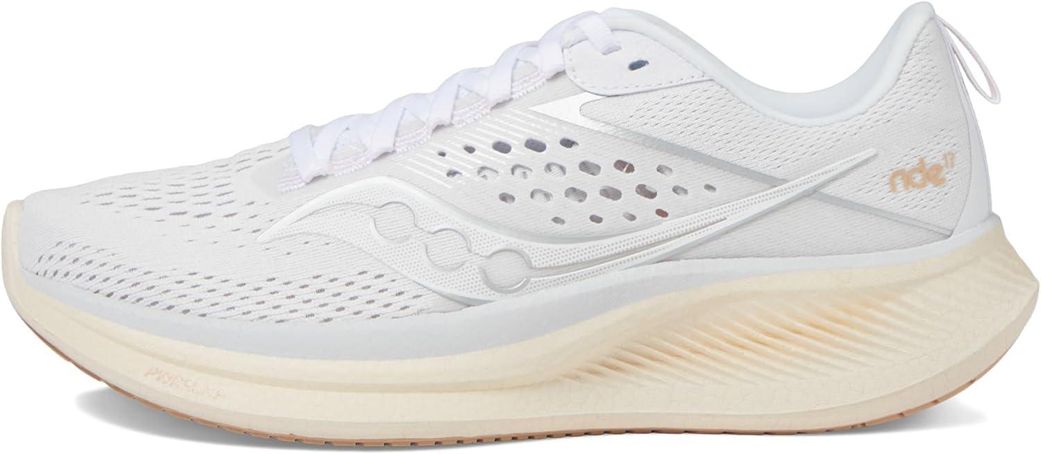 image:imageSaucony Womens Ride 17 Running ShoesWhitePearl