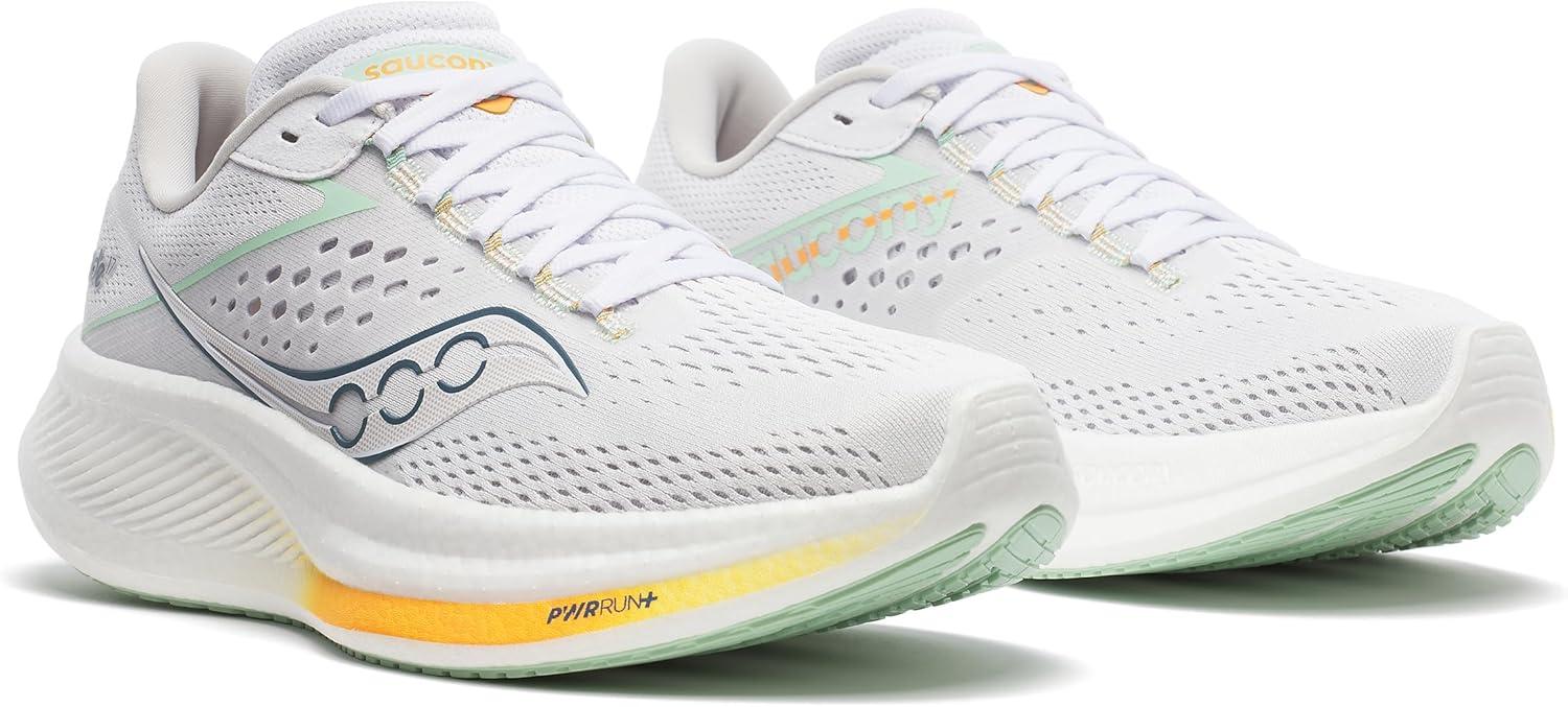 image:imageSaucony Womens Ride 17 Running ShoesWhitePeel