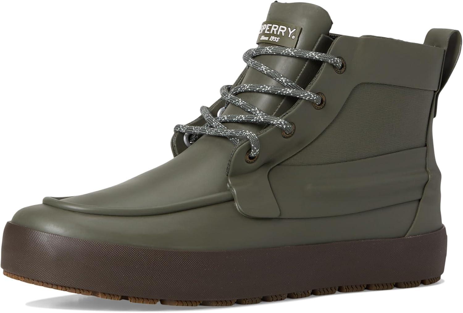 image:imageSperry Mens Sleet Laceup Rain BootOlive