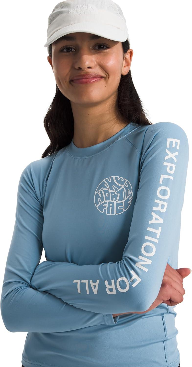 image:imageTHE NORTH FACE Girls Amphibious Long Sleeve Sun TeeSteel Blue