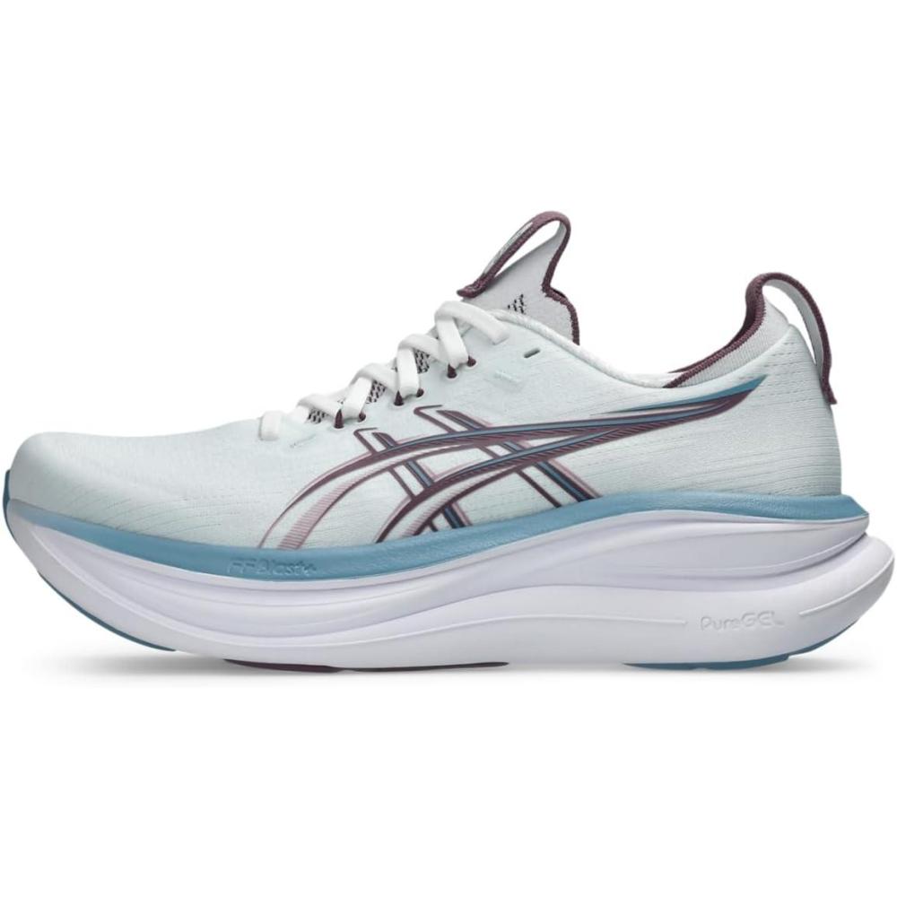 image:imageASICS Womens GelNimbus 28 Running ShoesArctic BlueVelvet Purple