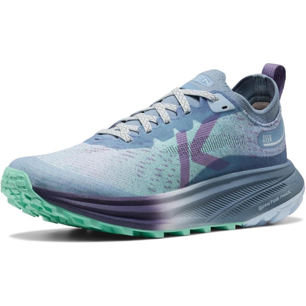 image:imageKEEN Womens Seek Breathable Durable Comfortable Trail RunningFaded DenimCabbage