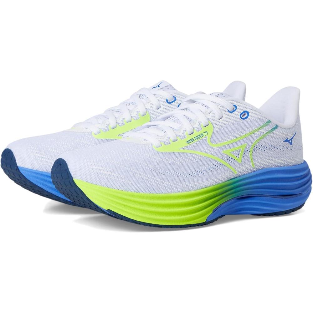 image:imageMizuno Womens Wave Rider 29 Running Shoe WhiteLightning Yellow US Womens 115