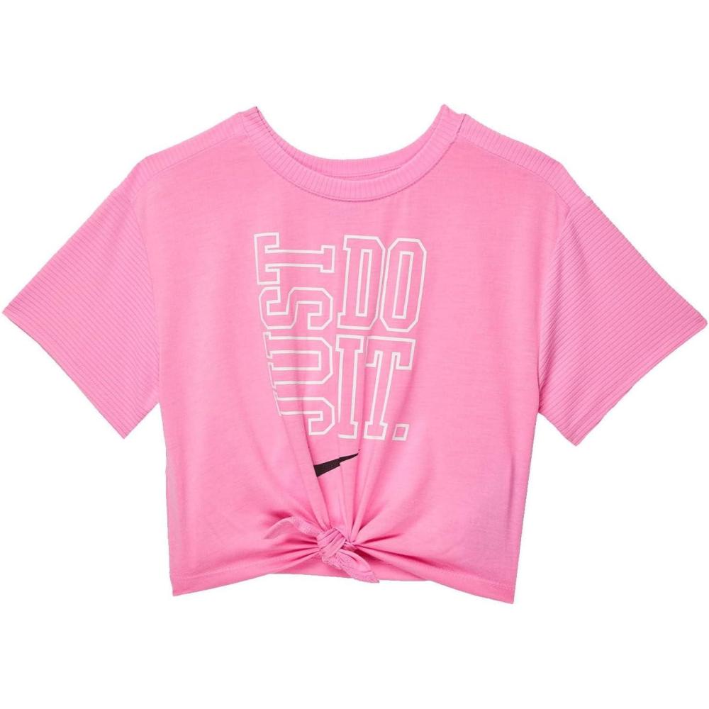 image:imageNike Girls Graphic Knotted TShirt Little KidsPsychic Pink