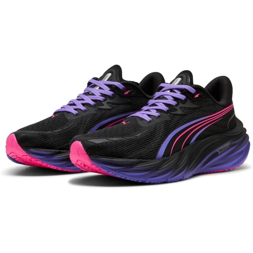 image:imagePuma Womens Velocity Nitro Running ShoesPuma BlackDark Amethyst