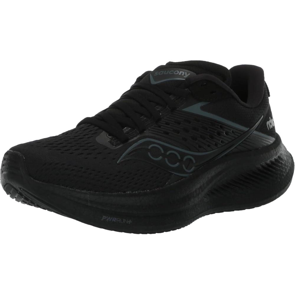 image:imageSaucony Womens Ride 17 Running ShoesBlackBlackBlack