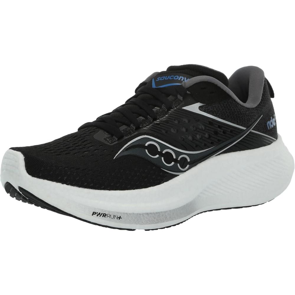 image:imageSaucony Womens Ride 17 Running ShoesBlackWhite