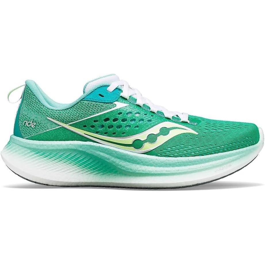 image:imageSaucony Womens Ride 17 Running ShoesMintWhite