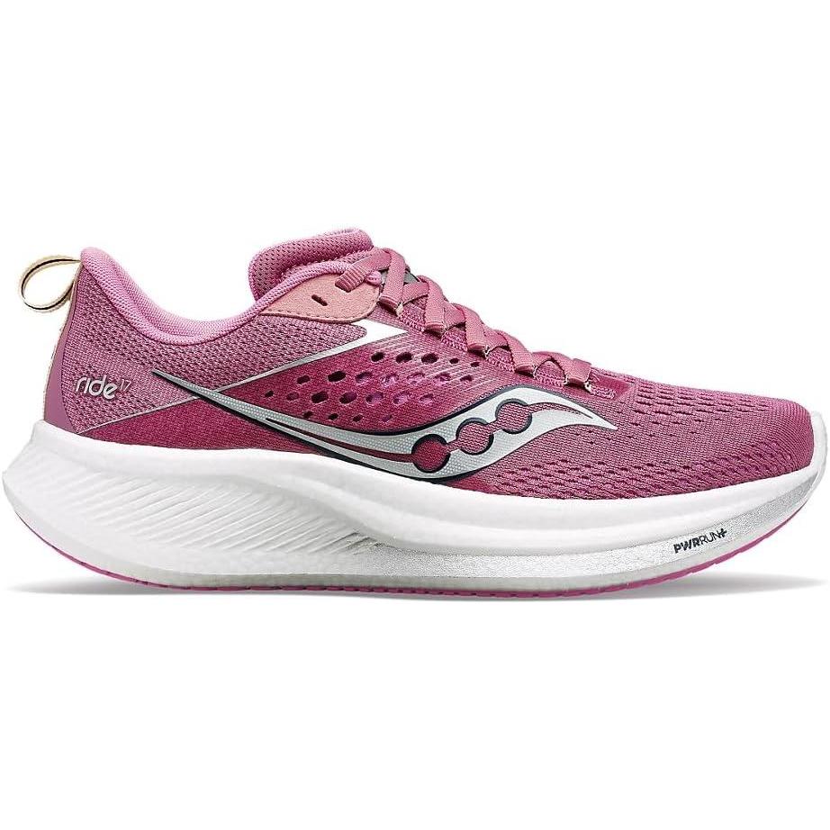 image:imageSaucony Womens Ride 17 Running ShoesOrchidSilver