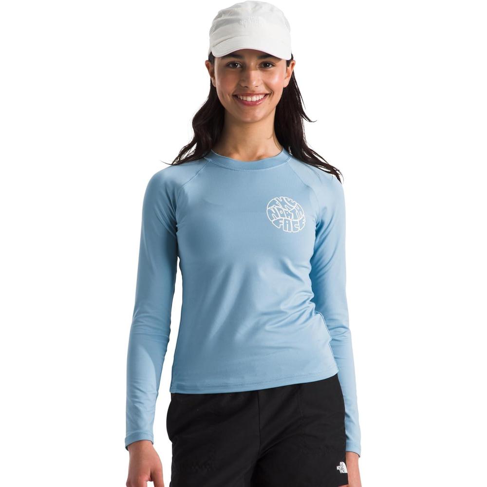 image:imageTHE NORTH FACE Girls Amphibious Long Sleeve Sun TeeSteel Blue