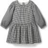 Janie and Jack Girls Check Dress (Toddler/Little Kid/Big Kid)(Black)