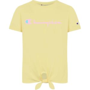 Champion girls Classic Script Tie Front Tee (Big Kids)(Sunbeam Glow)