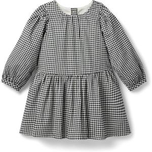 Janie and Jack Girls Check Dress (Toddler/Little Kid/Big Kid)(Black)