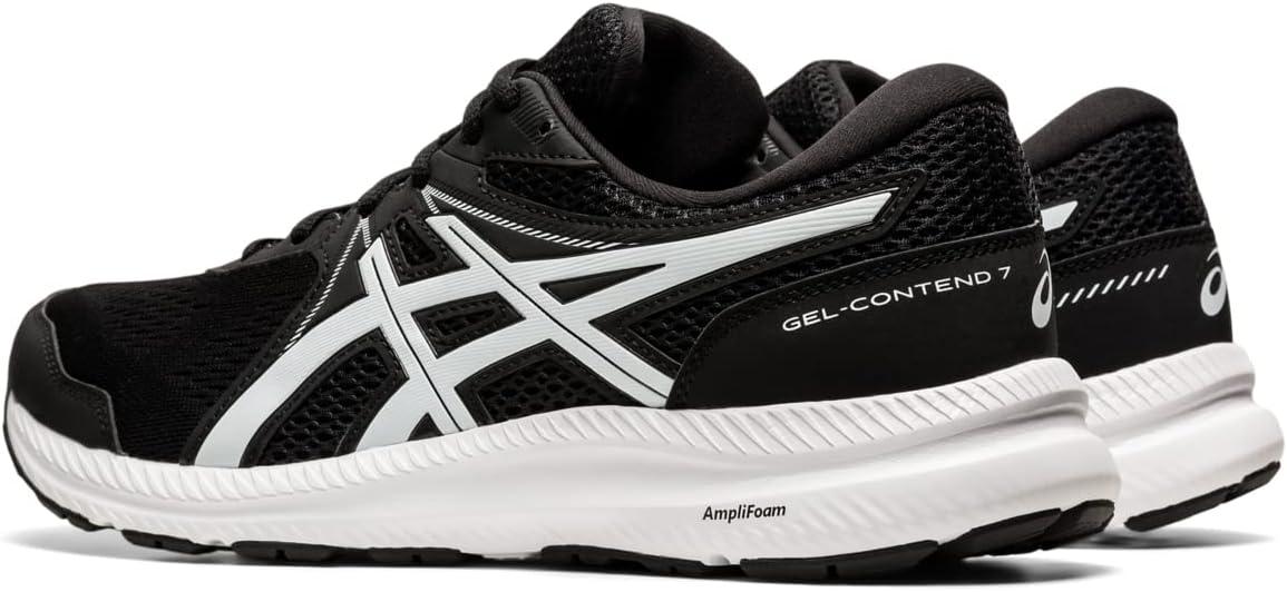 image:imageASICS Mens GelContend 7 Running ShoeBlackWhite