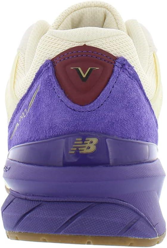 image:imageNew Balance Mens 990 V5 Running ShoesWhiteMaroonPurple