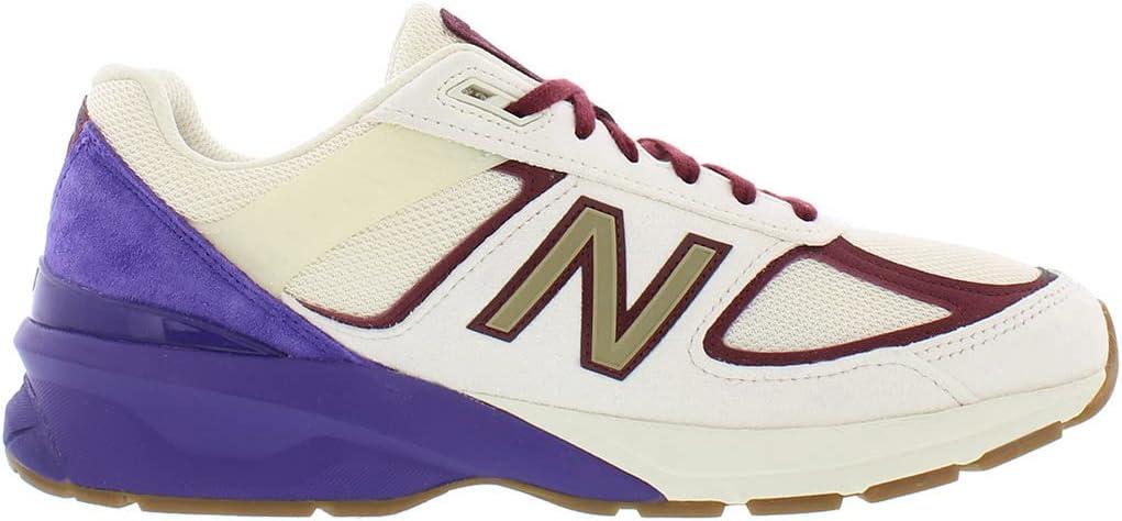 image:imageNew Balance Mens 990 V5 Running ShoesWhiteMaroonPurple