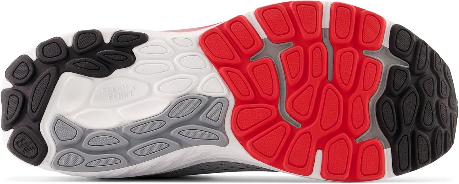 image:imageNew Balance Mens Fresh Foam 1080v6 Running ShoeLight AluminumTrue RedBlack