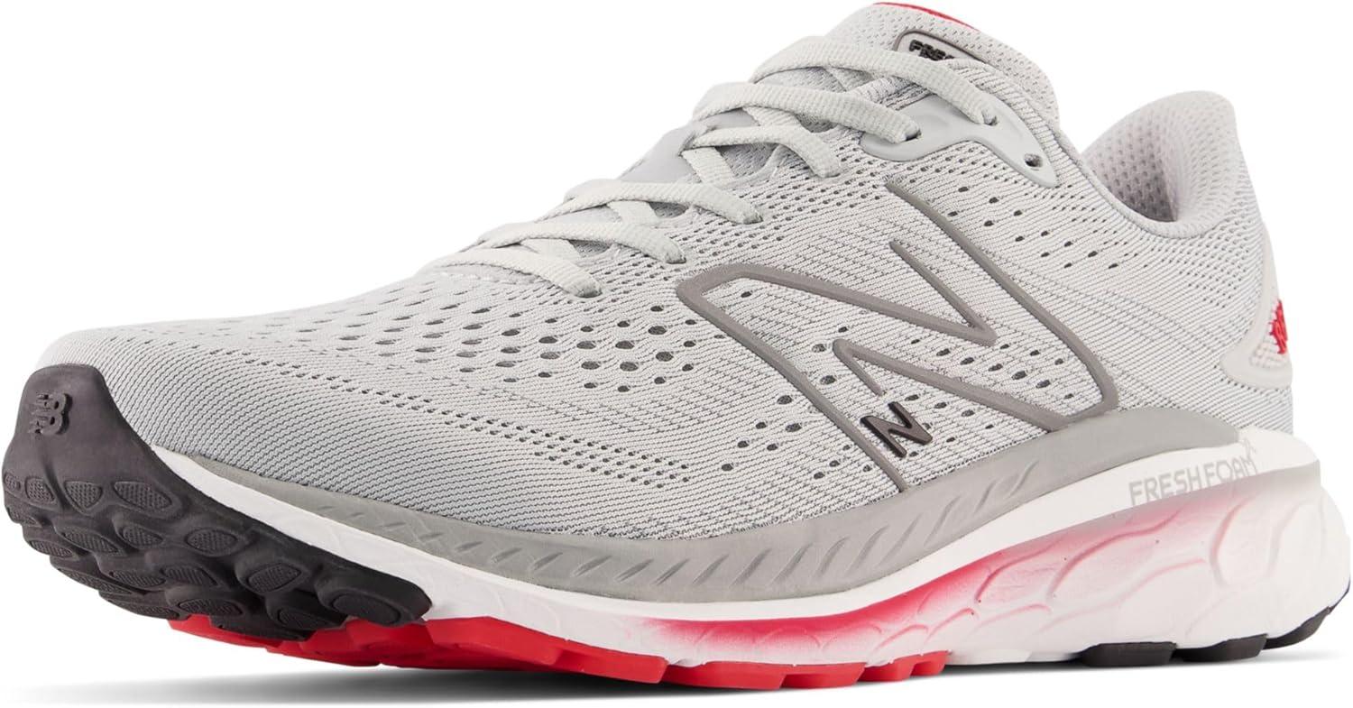 image:imageNew Balance Mens Fresh Foam 1080v6 Running ShoeLight AluminumTrue RedBlack