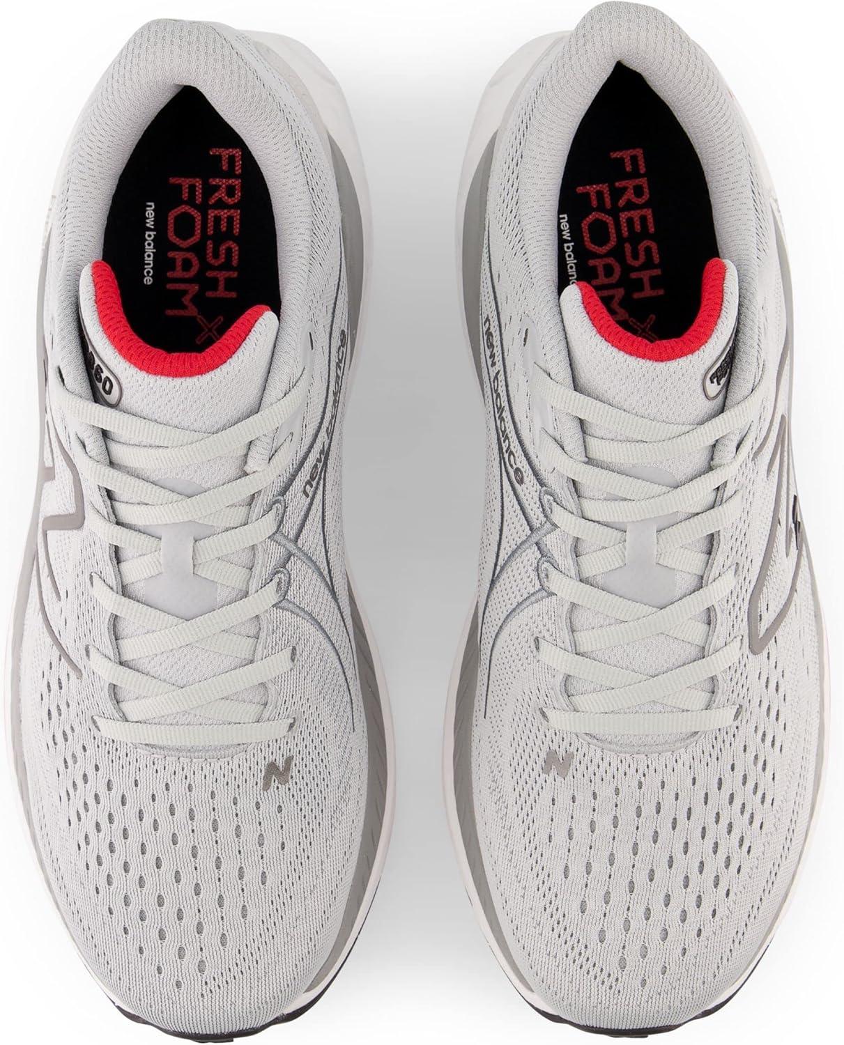image:imageNew Balance Mens Fresh Foam 1080v6 Running ShoeLight AluminumTrue RedBlack