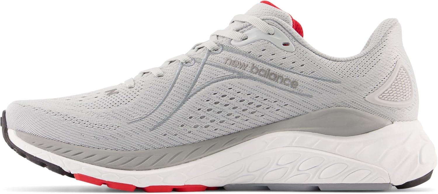 image:imageNew Balance Mens Fresh Foam 1080v6 Running ShoeLight AluminumTrue RedBlack