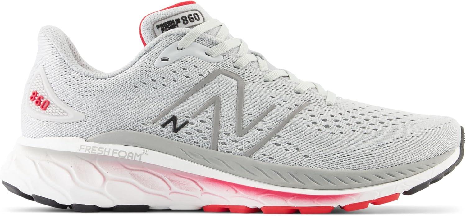 image:imageNew Balance Mens Fresh Foam 1080v6 Running ShoeLight AluminumTrue RedBlack