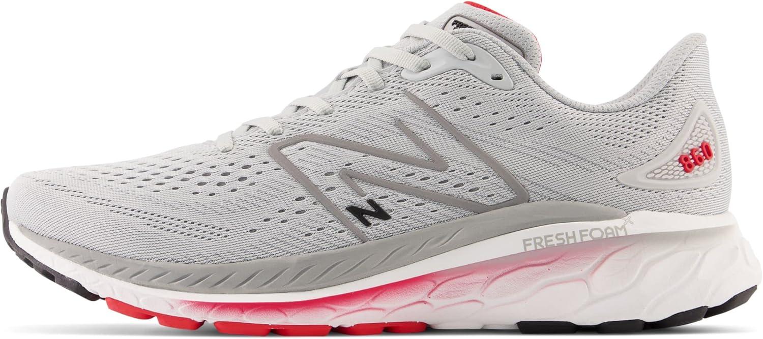 image:imageNew Balance Mens Fresh Foam 1080v6 Running ShoeLight AluminumTrue RedBlack