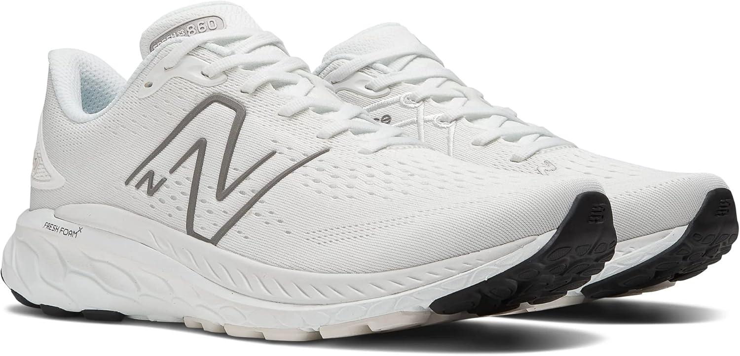image:imageNew Balance Mens Fresh Foam 1080v6 Running ShoeWhiteDark Silver MetallicReflection