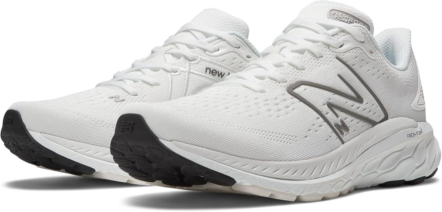 image:imageNew Balance Mens Fresh Foam 1080v6 Running ShoeWhiteDark Silver MetallicReflection