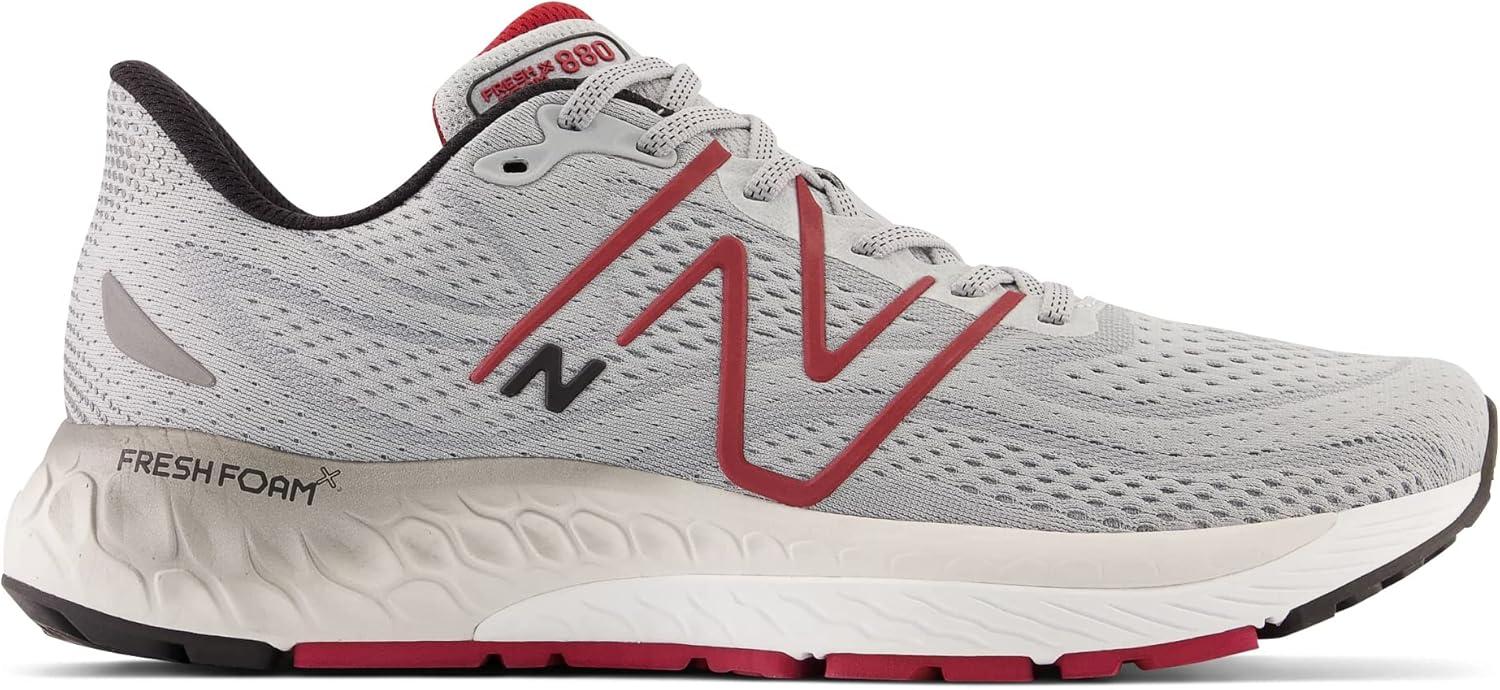 image:imageNew Balance Mens Fresh Foam X 880 V13 Running ShoesAluminum GreyCrimsonBlack