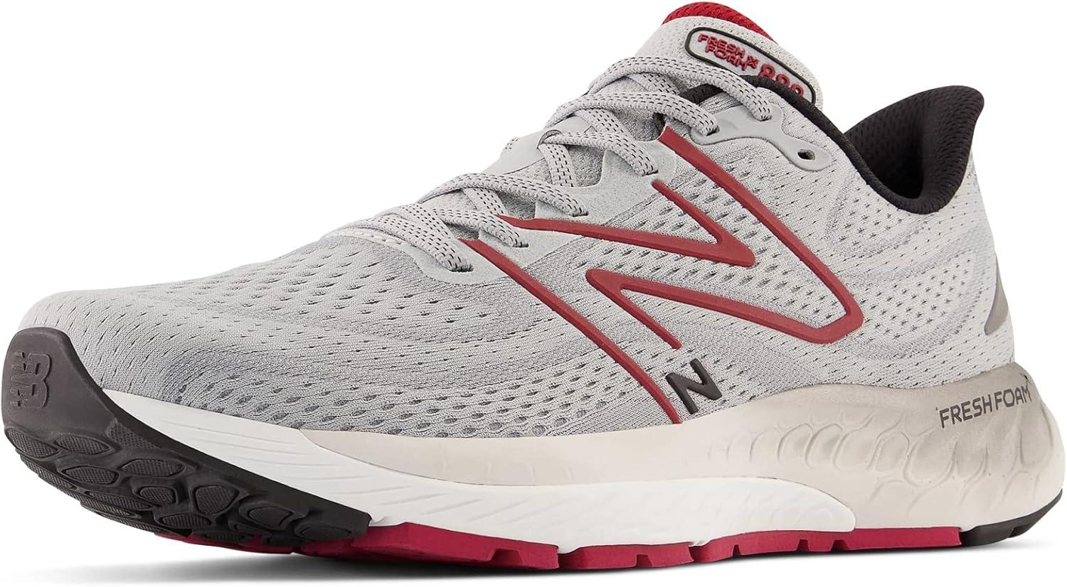 image:imageNew Balance Mens Fresh Foam X 880 V13 Running ShoesAluminum GreyCrimsonBlack