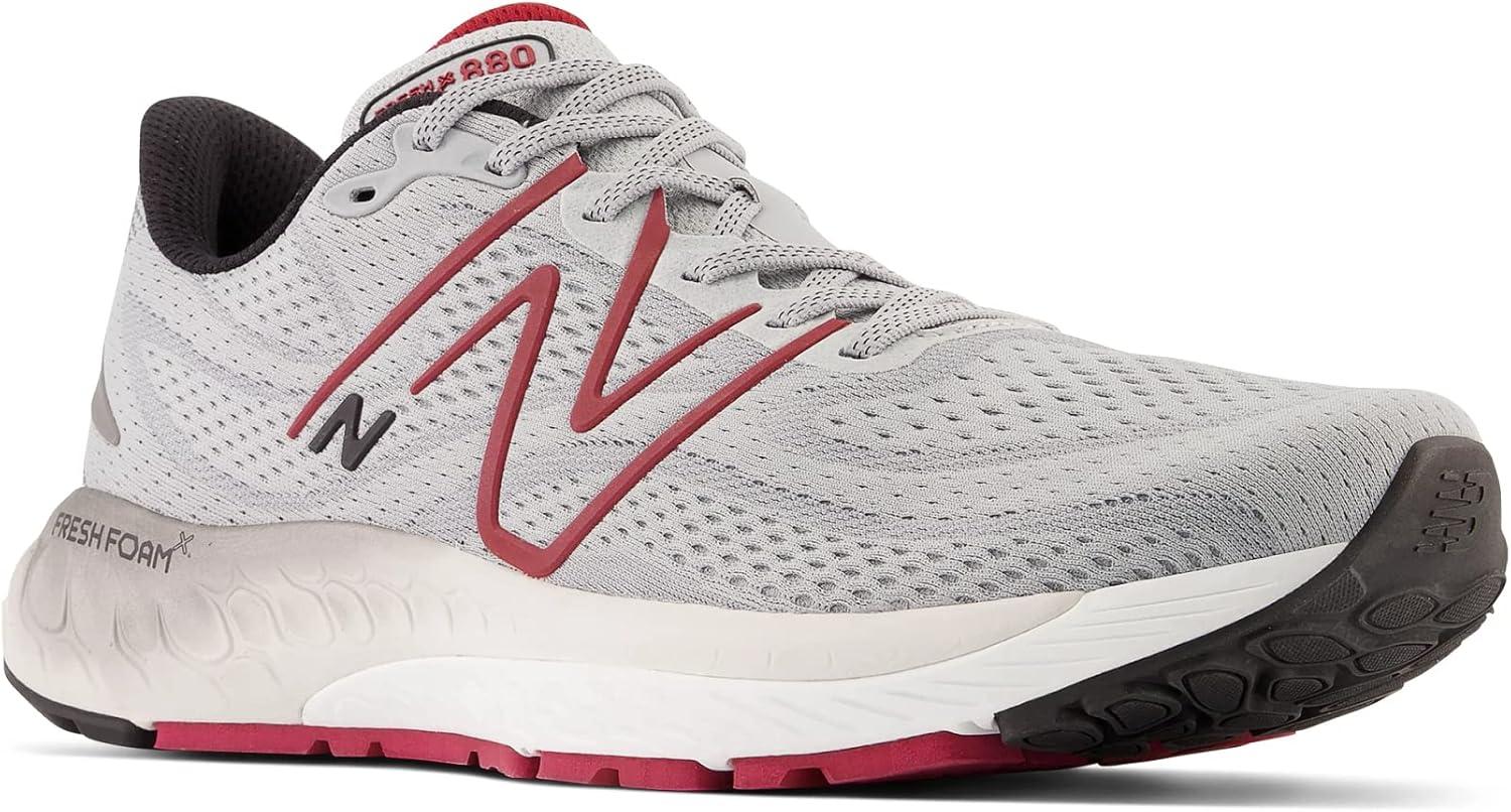 image:imageNew Balance Mens Fresh Foam X 880 V13 Running ShoesAluminum GreyCrimsonBlack