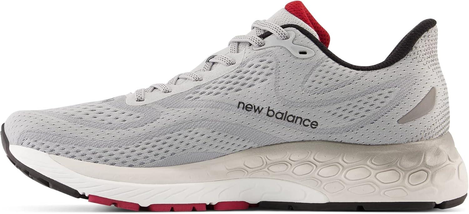 image:imageNew Balance Mens Fresh Foam X 880 V13 Running ShoesAluminum GreyCrimsonBlack