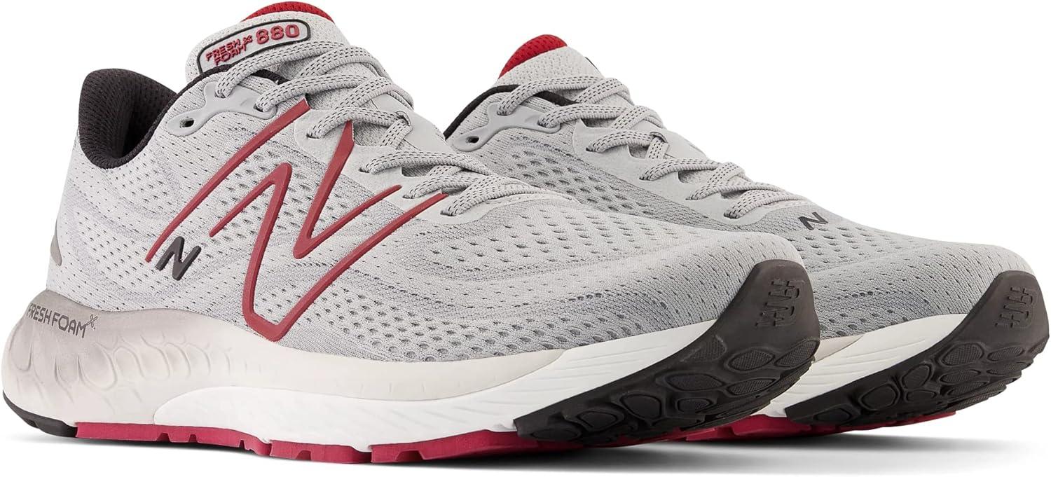 image:imageNew Balance Mens Fresh Foam X 880 V13 Running ShoesAluminum GreyCrimsonBlack