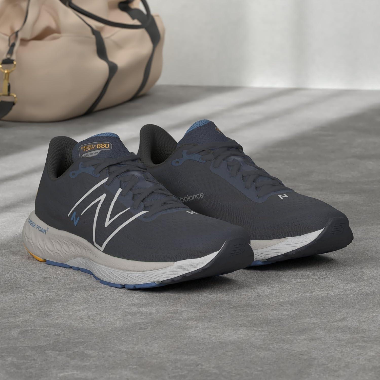 image:imageNew Balance Mens Fresh Foam X 880 V13 Running ShoesNb NavyHeritage BlueHot Marigold