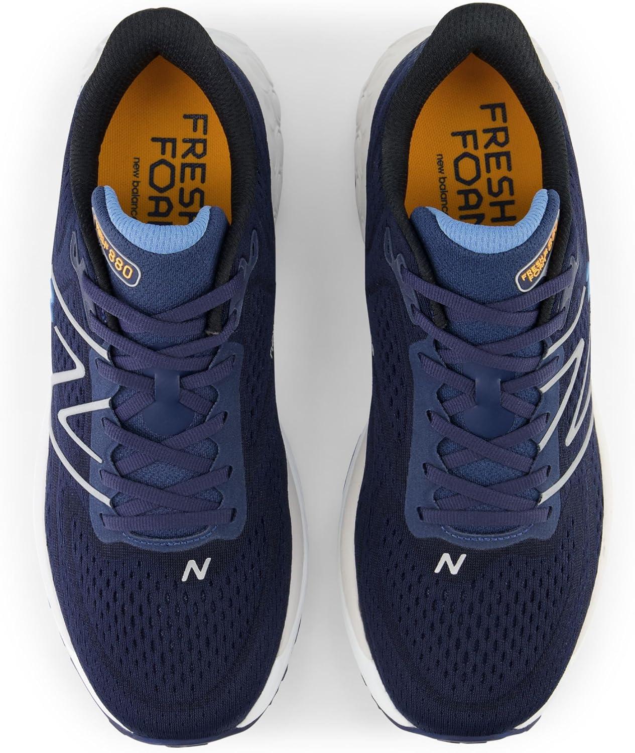 image:imageNew Balance Mens Fresh Foam X 880 V13 Running ShoesNb NavyHeritage BlueHot Marigold
