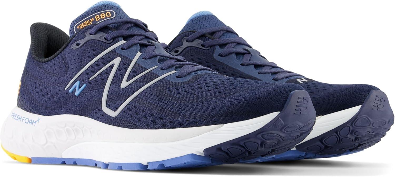 image:imageNew Balance Mens Fresh Foam X 880 V13 Running ShoesNb NavyHeritage BlueHot Marigold