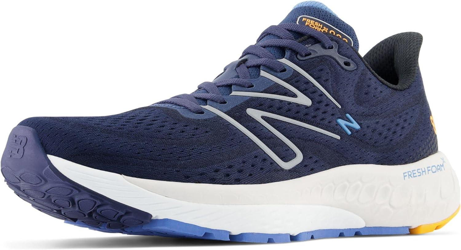 image:imageNew Balance Mens Fresh Foam X 880 V13 Running ShoesNb NavyHeritage BlueHot Marigold