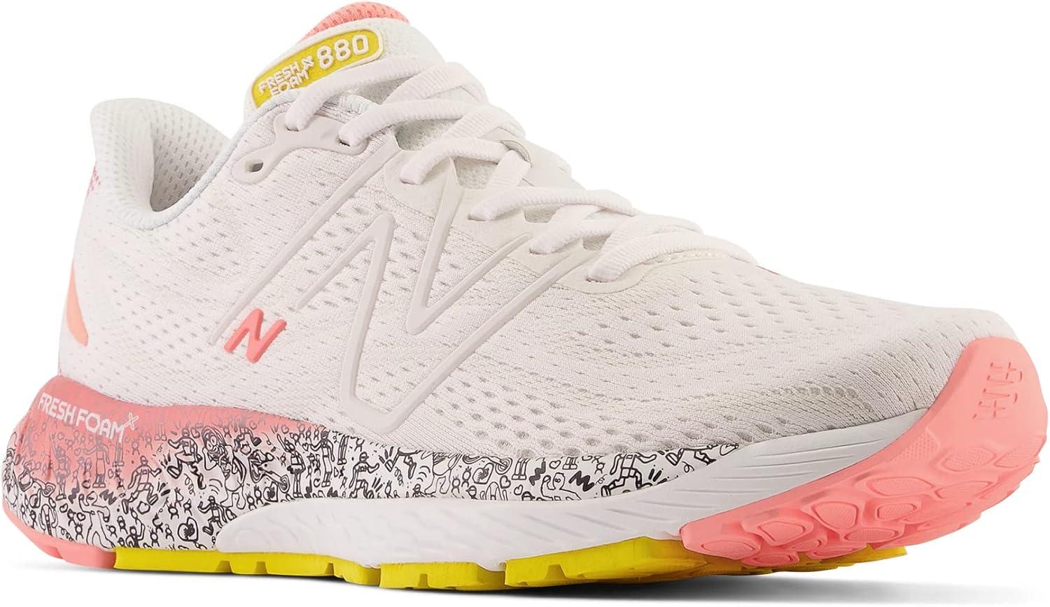 image:imageNew Balance Mens Fresh Foam X 880 V13 Running ShoesWhiteGrapefruit