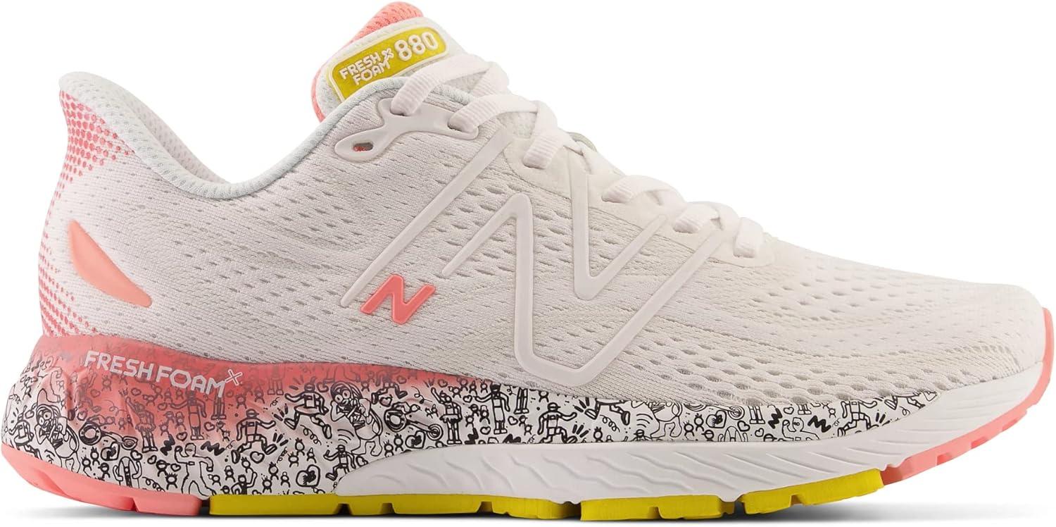 image:imageNew Balance Mens Fresh Foam X 880 V13 Running ShoesWhiteGrapefruit